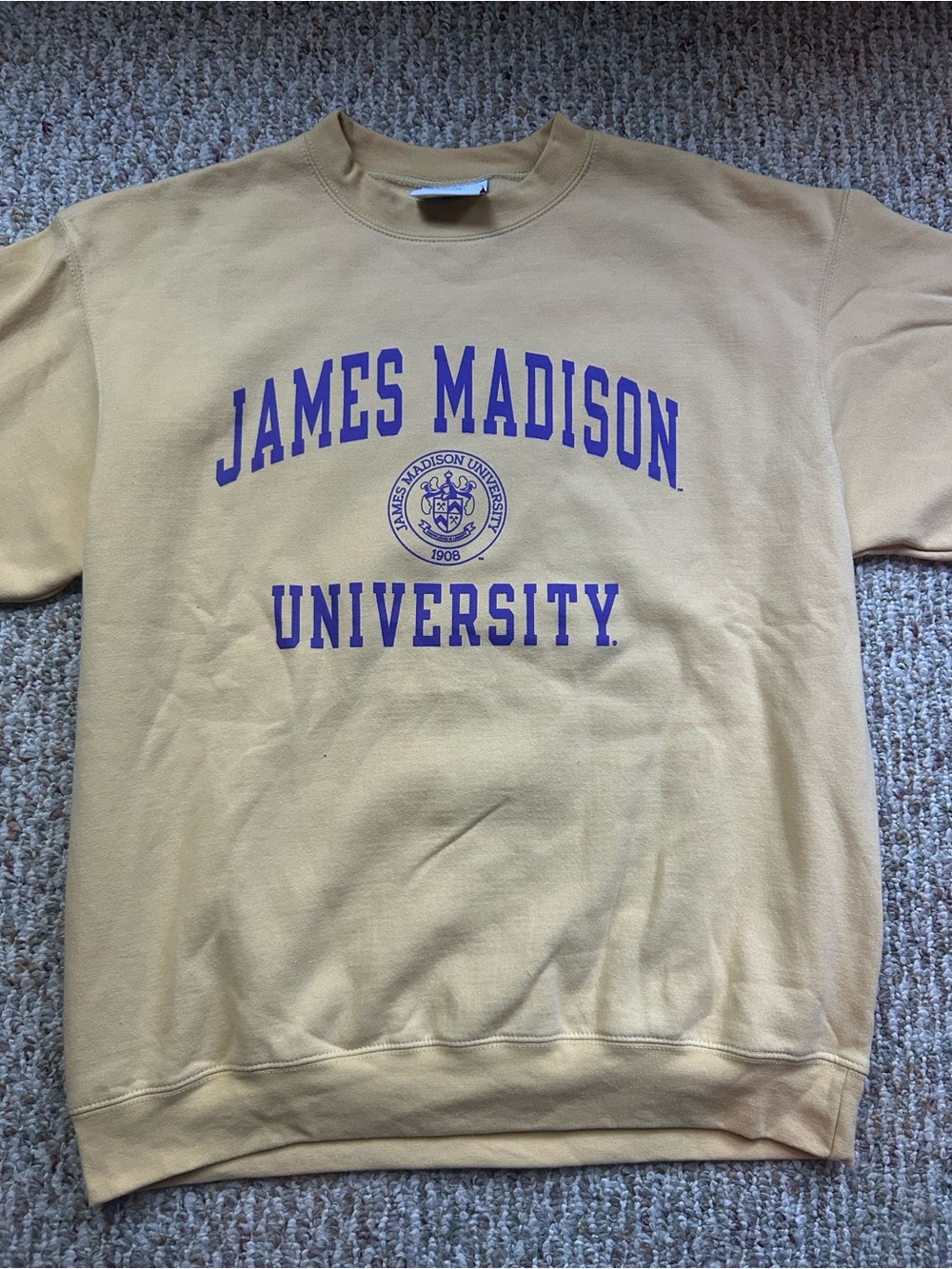 Champion Yellow James Madison University Crewneck Sweatshirt